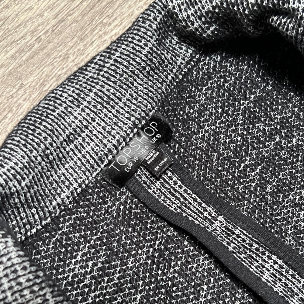Topshop dressy black/white women US 6 open cardigan - Picture 3 of 3
